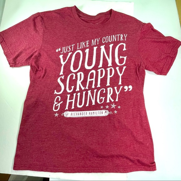 Hamilton Other - Hamilton the Play Mens Size Small Burgundy Shirt Sleeve T-Shirt Tee Top